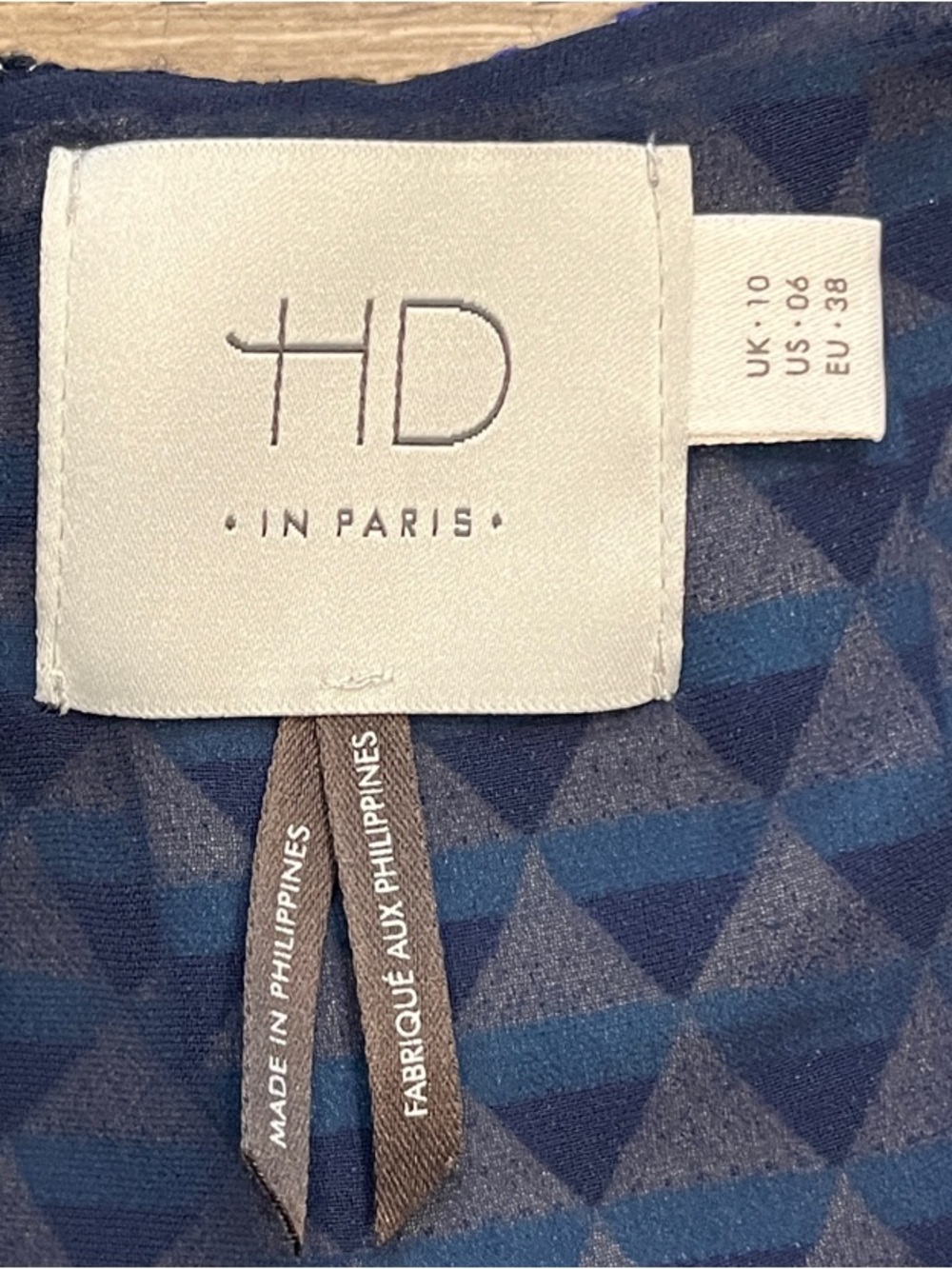 HD in Paris Black, White and Teal Geometric Cross-Back Top - Picture 2 of 8